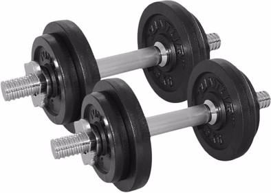 Tunturi Dumbbellset 2x 10 kg is nooit meer leverbaar