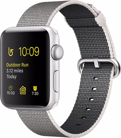 Apple Watch Series 2 42mm Zilver Aluminium/Parelgrijs Nylon is nooit meer leverbaar