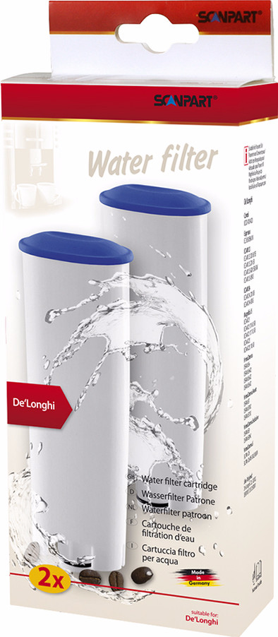 Scanpart Waterfilter Delonghi Dlsc002 A2 (2 stuks) is nooit meer leverbaar