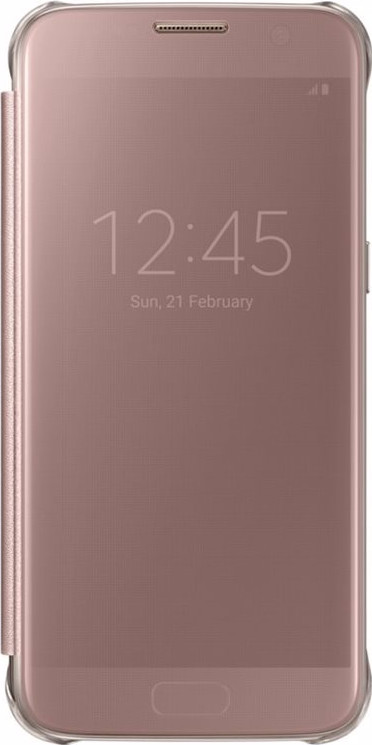Samsung Galaxy S7 Edge Clear View Cover Rose Gold is nooit meer leverbaar