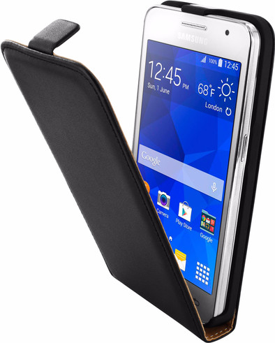 Mobiparts Essential Flip Case Samsung Galaxy Core 2 Zwart is nooit meer leverbaar