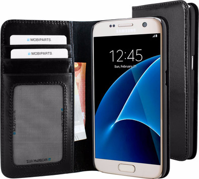 Mobiparts Excellent Wallet Case Samsung Galaxy S7 Zwart is nooit meer leverbaar