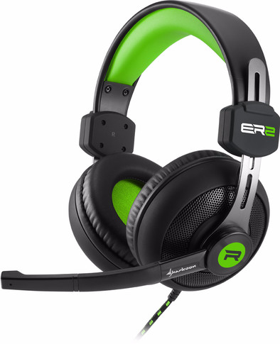 Sharkoon RUSH ER2 Black/Green Coolblue Gaming headsets