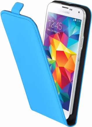 Mobiparts Premium Flip Case Samsung Galaxy S5 Blauw is nooit meer leverbaar