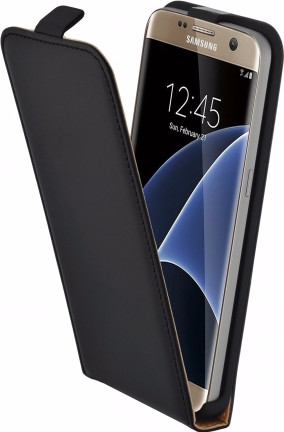 Mobiparts Essential Flip Case Samsung Galaxy S7 Zwart is nooit meer leverbaar