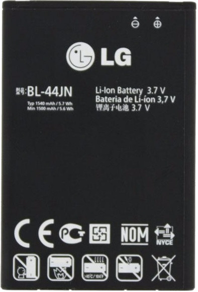 LG Optimus L3 E400/L5 E610/Net/Sol E730/Black Accu 1540 mAh is nooit meer leverbaar