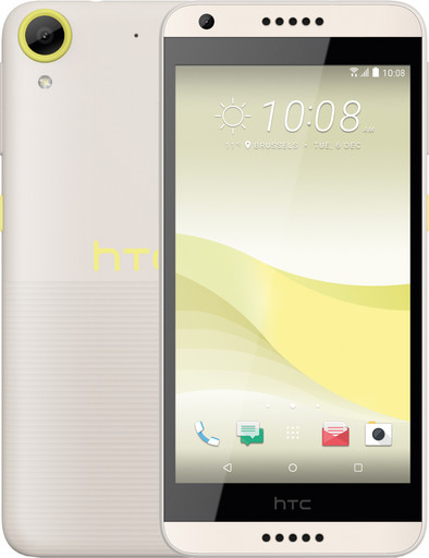 HTC Desire 650 Wit/Geel is nooit meer leverbaar