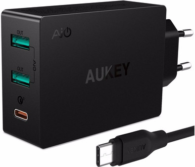 Aukey PA-Y4 Quick Charge 3.0 Charger 2 USB Ports and 1 USB-C Port Black is no longer available