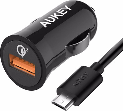 Aukey Autolader USB 3,0A Zwart is nooit meer leverbaar