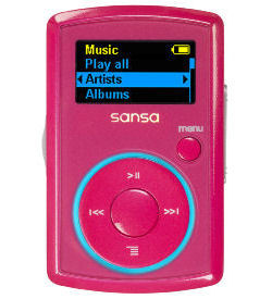 Sandisk Sansa Clip FM 2 GB Pink is nooit meer leverbaar