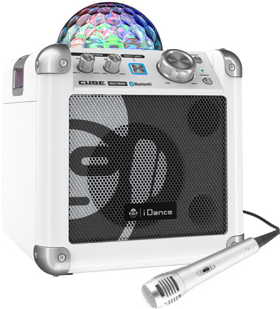 iDance Audio Sing Cube BC100 Wit is nooit meer leverbaar