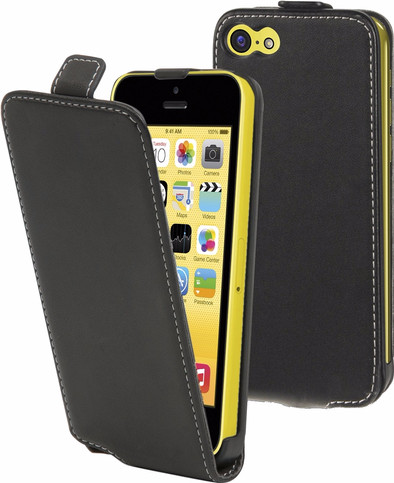 Muvit Folio Apple iPhone 5C Flip Case Zwart is nooit meer leverbaar