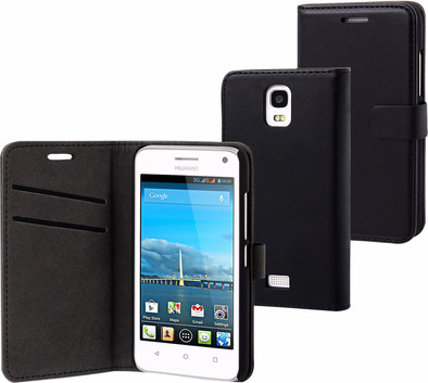 Muvit Folio Stand Huawei Y360 Book Case Zwart is nooit meer leverbaar