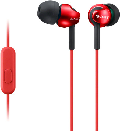Sony MDR-EX110AP Rood is nooit meer leverbaar