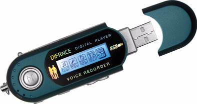 Difrnce MP851 4GB Blauw is nooit meer leverbaar
