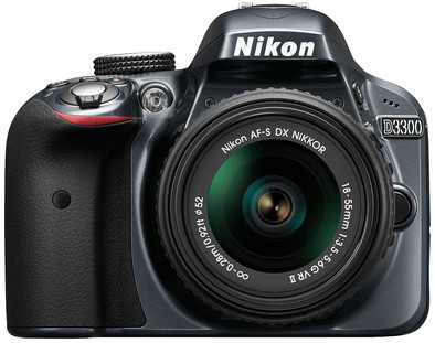 Nikon D3300 Grijs + AF-P DX 18-55mm F/3.5-5.6G VR is nooit meer leverbaar