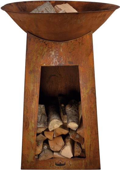 Esschert Vuurschaal met Houtopslag L is nooit meer leverbaar