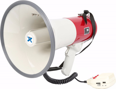 Vexus MEG050 Megafoon 50W Wit/Rood is nooit meer leverbaar