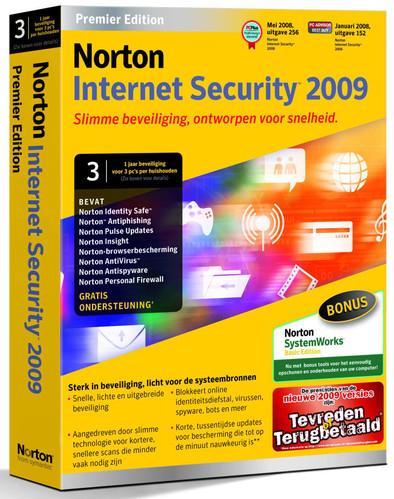 Norton Internet Security 2009 v16 Upgrade Premier Edition 3 is nooit meer leverbaar