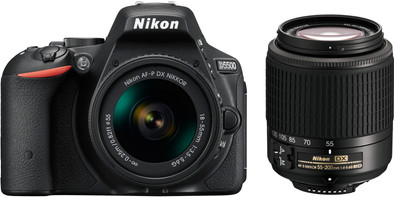 Nikon D5500 AF-P 18-55 VR+55-200 VR II+16GB+Tas | Coolblue