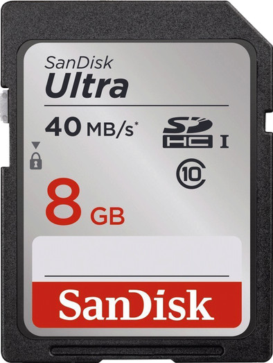 SanDisk SDHC Ultra 8 GB Class 10 is nooit meer leverbaar
