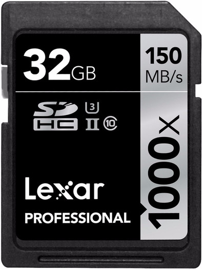 Lexar SDHC Pro 32GB 1000X UHS2 is nooit meer leverbaar