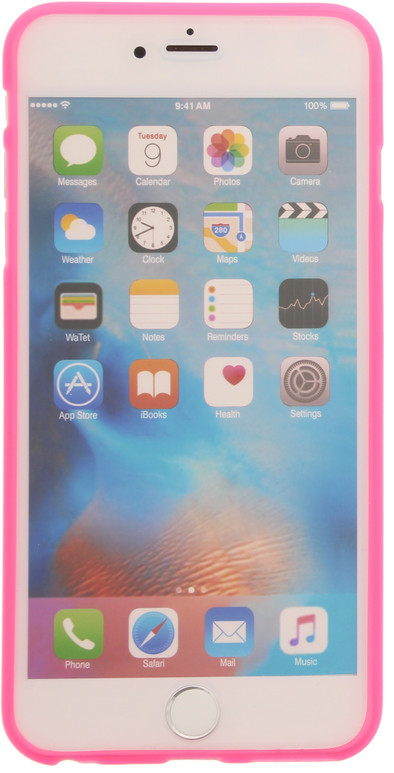 Muvit Crystal Soft Apple iPhone 6 Plus/6s Plus Back Cover Roze is nooit meer leverbaar