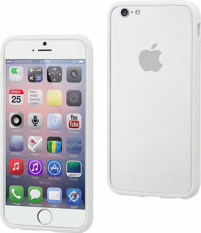 Muvit Bumper Apple iPhone 6/6s Back Cover Wit is nooit meer leverbaar