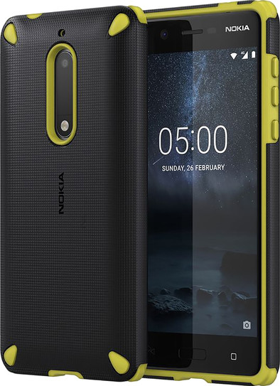 Nokia 5 Rugged Impact Back Cover Geel is nooit meer leverbaar