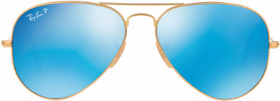 Ray-Ban Aviator RB3025/58 Matte Gold / Blue Mirror Polarized is nooit meer leverbaar