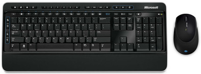 Microsoft 3000 Draadloos Toetsenbord en Muis QWERTY is nooit meer leverbaar