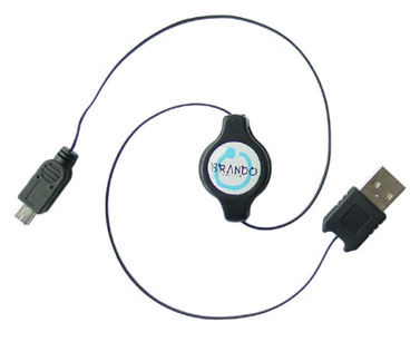 Brando Retractable USB Cable MiniUSB is nooit meer leverbaar
