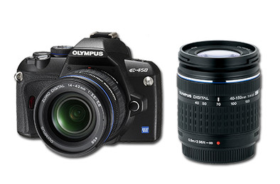 Olympus E-450 Double Zoom Kit - 14-42mm + 40-150mm is nooit meer leverbaar