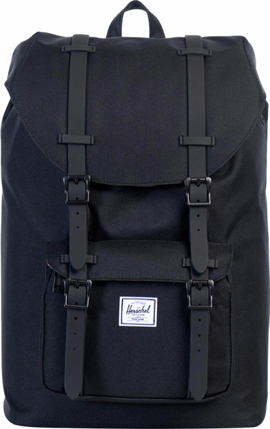 herschel backpack little america black rubber America™ Mid Ventilated air mesh back padding Herschel Supply Co. Little America
