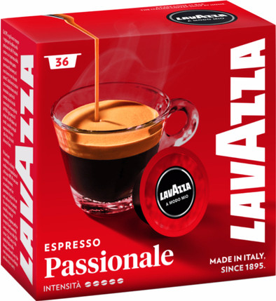 Lavazza A Modo Mio Passionale 36 cups is nooit meer leverbaar