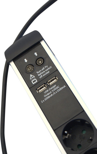 Deltac Stekkerdoos 230V Zwart 3 Meter is nooit meer leverbaar