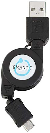 Brando Retractable USB Cable MicroUSB is nooit meer leverbaar