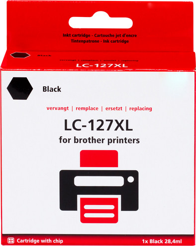 Huismerk LC-127XL Zwart voor Brother printers (LC-127XLBK) is nooit meer leverbaar