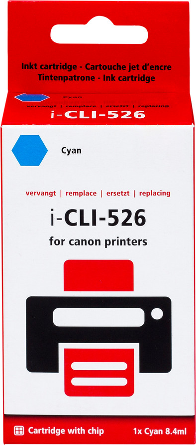 Huismerk CLI-526C Cyaan voor Canon printers (4541B001) is nooit meer leverbaar