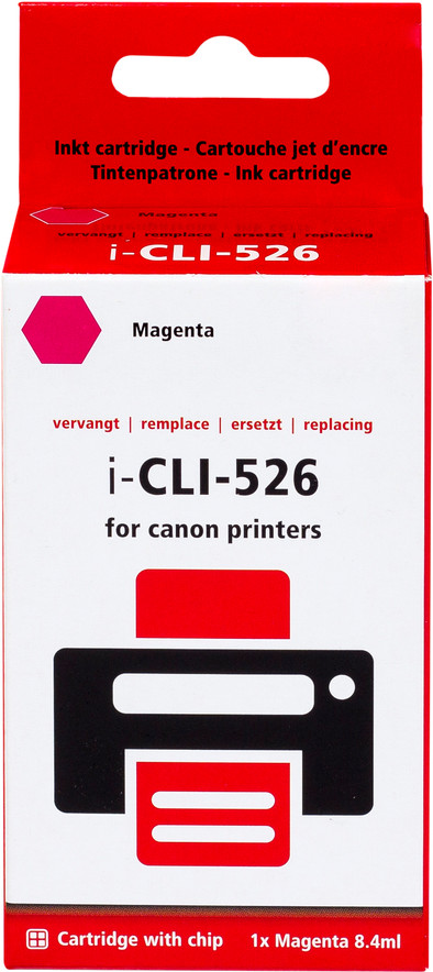 Huismerk CLI-526M Cartridge Magenta voor Canon printers (4542B001) is nooit meer leverbaar