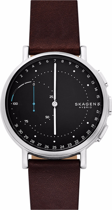 Skagen Connected Hybrid Zwart/Bruin is nooit meer leverbaar