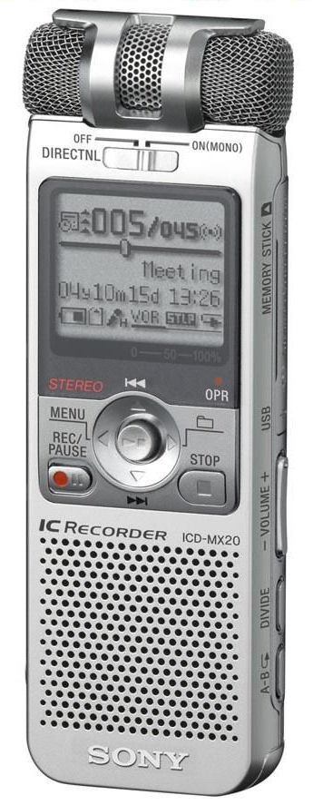 Sony ICD-MX20 Voice Recorder is nooit meer leverbaar