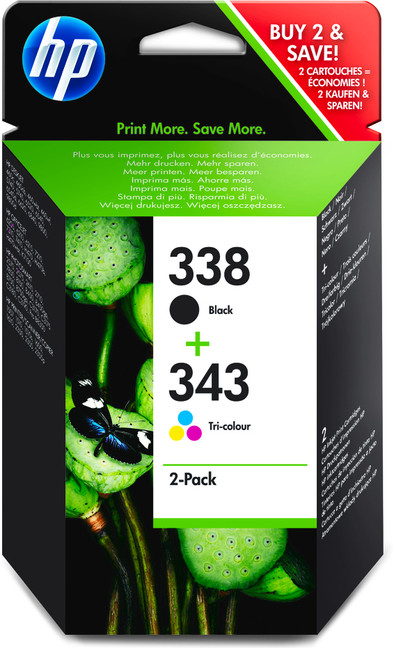 HP 338/343 Cartridge Black + Combo Pack 3 Colors (SD449EE) is no longer available