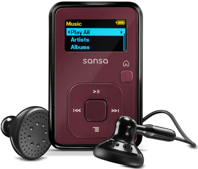 Sandisk Sansa Clip+ FM 4 GB Rood is nooit meer leverbaar