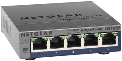 Netgear GS105E 5-Poorts VLAN Gigabit Switch is nooit meer leverbaar