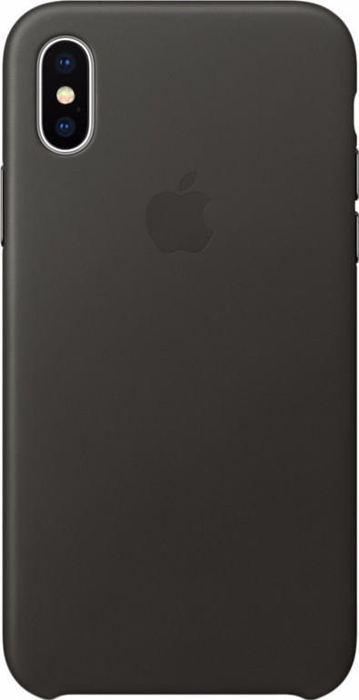 Apple iPhone X Leather Back Cover Grijs is nooit meer leverbaar