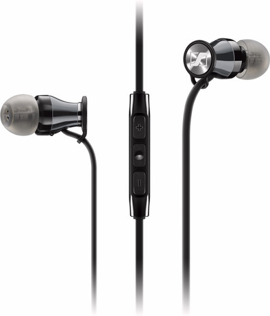 Sennheiser Momentum M2 IEi + Vliegtuigadapter Zwart is nooit meer leverbaar