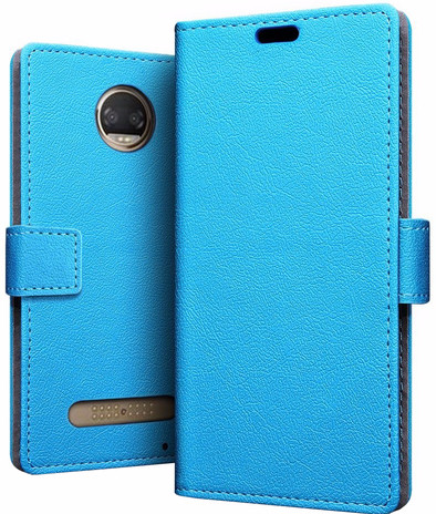 Just in Case Wallet Motorola Moto Z2 Force Book Case Blauw is nooit meer leverbaar
