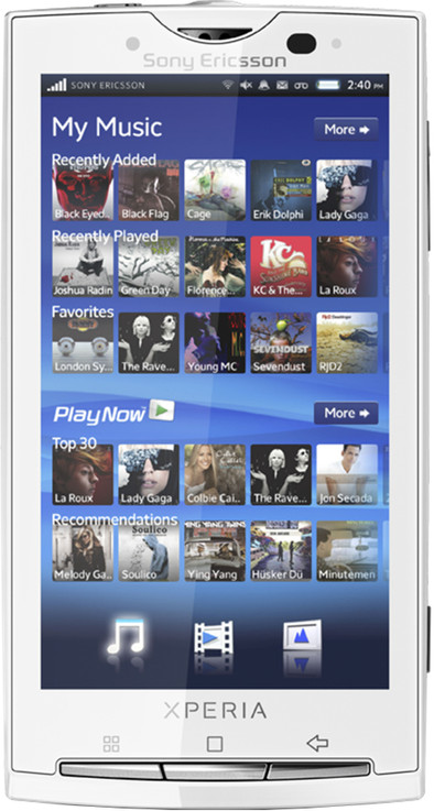 Sony Ericsson Xperia X10 HD Luster White NL is nooit meer leverbaar