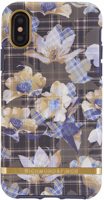 Richmond &amp; Finch Apple iPhone X Back Cover Floral Checked is nooit meer leverbaar